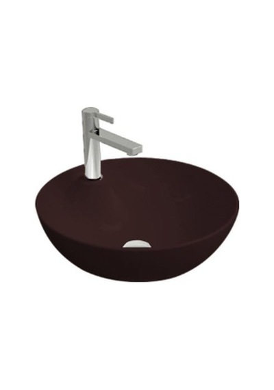 Newarc Newart Tezgah Üstü Batarya Delikli Lavabo Mat Siyah 42,5x15,5cm