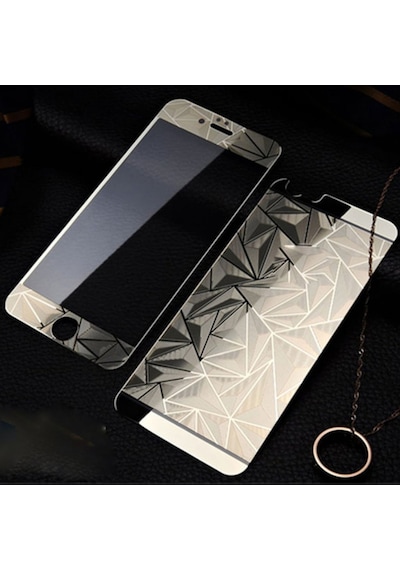 Apple Uyumlu   iPhone 6 6S Kılıf Renkli Ön Arka Kırılmaz Ayna Cam