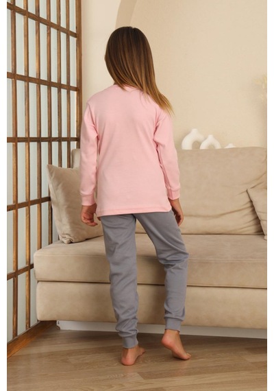 Miniğimin Cicileri Hll Kty Love Baskılı Kız Çocuk Pijama Tak... Pembe