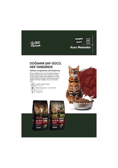 Klicker Somonlu Yetişkin Kedi Maması 1 Kg