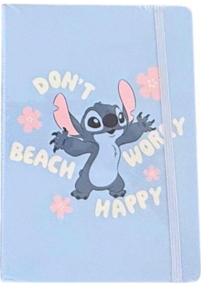 Keskin Color Lisanslı Stitch Don't Beach Worry Happy 80 Yaprak A5 Defter