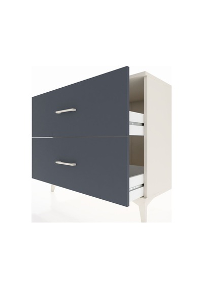 Kronos Şifonyer 2 Çekmeceli 88x59x80 Aytaşı-antrasit Aytaşı