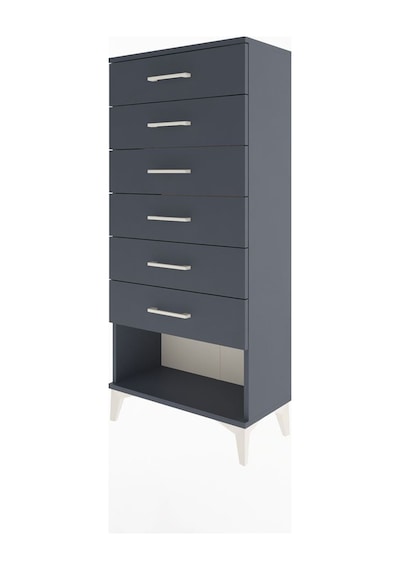 Arges Dolap 6 Çekmeceli 60x30x134 Antrasit-antrasit Antrasit