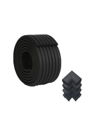 Evokids 2 Metre Çok Amaçlı Kenar + 4 Adet Köşe Siyah Çok Amaçlı Kauçuk Kenar Koruyucu Çok Renkli