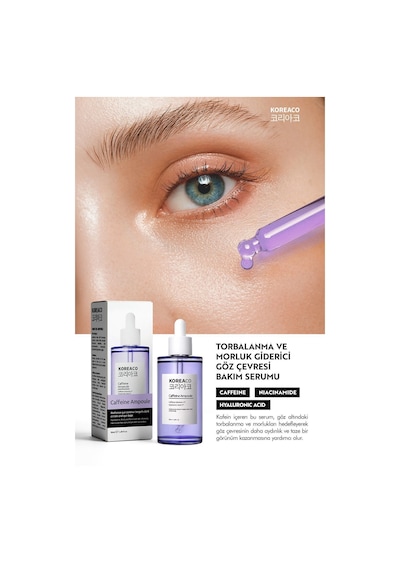 Koreaco Caffeine Ampoule Gözaltı Torba & Koyu Halka Karşıtı