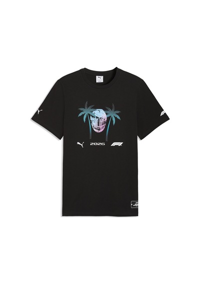 Puma F1 Miami Erkek Siyah Günlük Stil T-shirt 63454001 Siyah