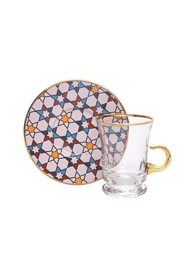 Decorium Çay Takımı Kulplu 12 Prc Sufi M01746 Çok Renkli