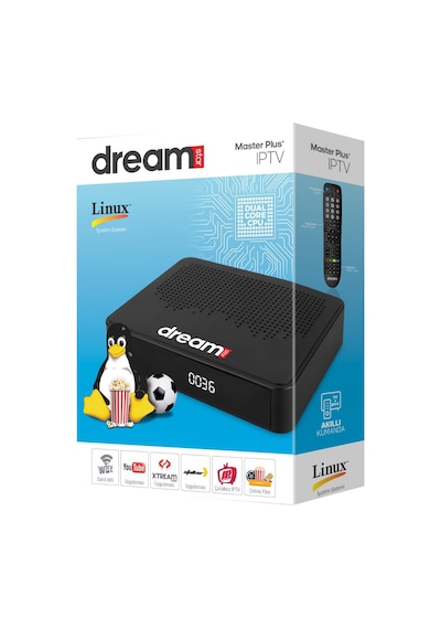Dreamstar Master Plus Ip Hd Liunx Uydu Alıcısı Çanaksız ve Çanak Antenli
