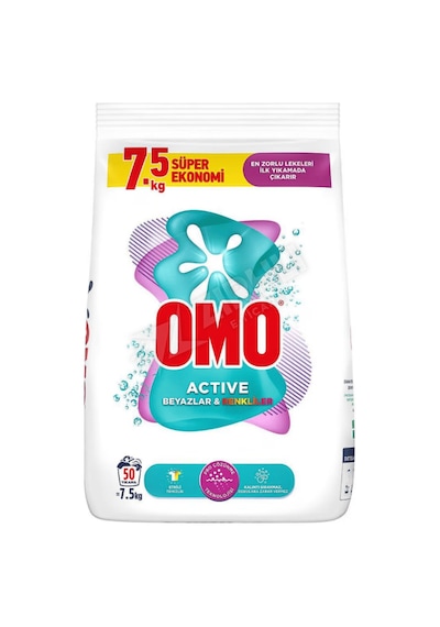 Omo Active Fresh Beyazlar & Renkliler Toz Deterjan 7.5 Kg