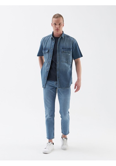 Loft Regular Fit Erkek Gömlek K.kol Denim