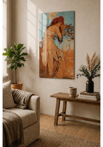 Alfons Mucha Summer 1896 Duvar Tablosu Yaz Temalı Art Nouveau K