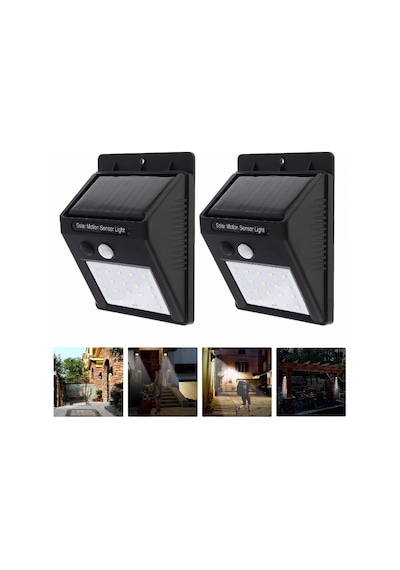 Solar Light Güneş Enerjili 20 Ledli Bahçe Aydınlatma Siyah