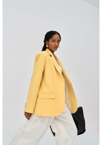 Mai Studios Co. Emma Dikiş Detaylı Sarı Blazer Sarı