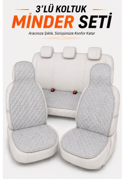 Oto Koltuk Minder Seti Terletmez Kolay Montaj Universal Koruyucu Kılıf Kumaş 67265054