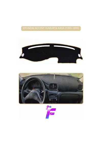 Hyundai Accent Yumurta Kasa 1993-1999 Torpido Örtüsü Güneşten, Isıdan, Çatlamadan Korur G1
