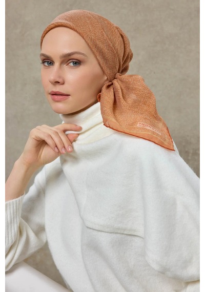 Silk Home Labirent Desen Lyocell Monare Eşarp - 6425 Yavruağzı