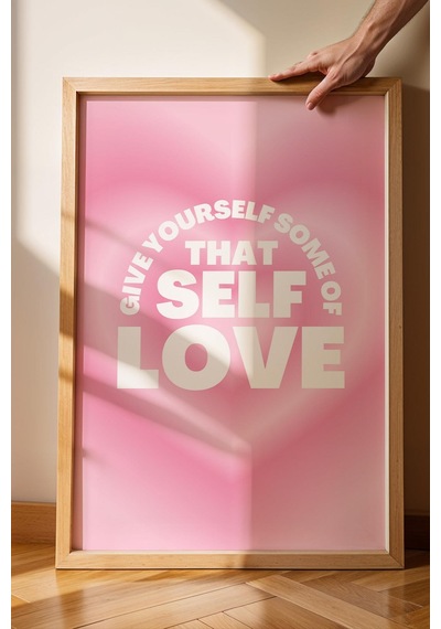 Self Love Çerçeveli Tablo Aura Enerji Renkleri - Öz Sevgi