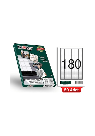 Herboy Hb-1060 30 X 9 Mm A4 Laser Etiket 50 Adet