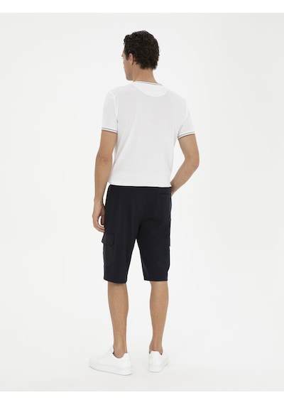 Cacharel Lacivert Slim Fit Kargo Cepli Şort