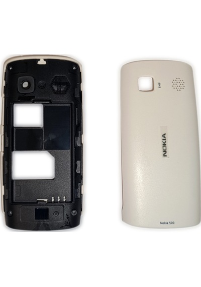 Nokia N500 Kasa Kapak Tuş Takımı N500 Uyumlu Beyaz Renk Orta Kasa