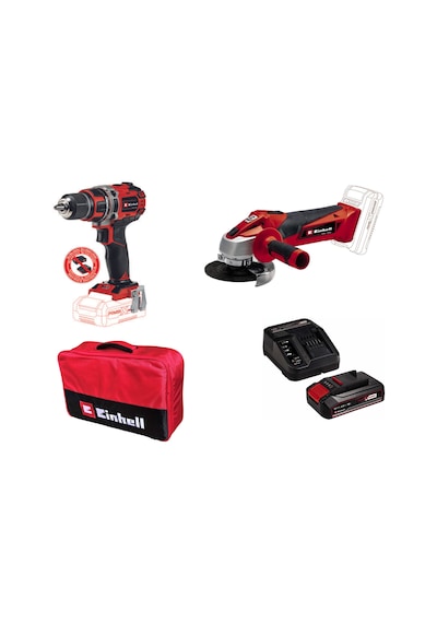 EINHELL TE-CD 18/50 LI BL SOLO+TC-AG 18/115 LI SOLO+ÇNT+ 2,5 AH PXC STRT KİT