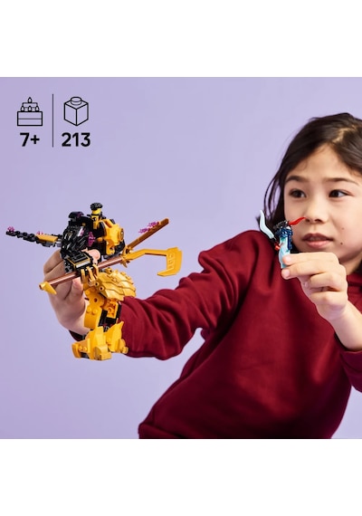 LEGO® NINJAGO® Arin’in Spinjitzu Savaş Robotu 71839 - 7 Yaş ve Üzeri Çocuklar için Yaratıcı Oyuncak Yapım Seti (213 Parça)