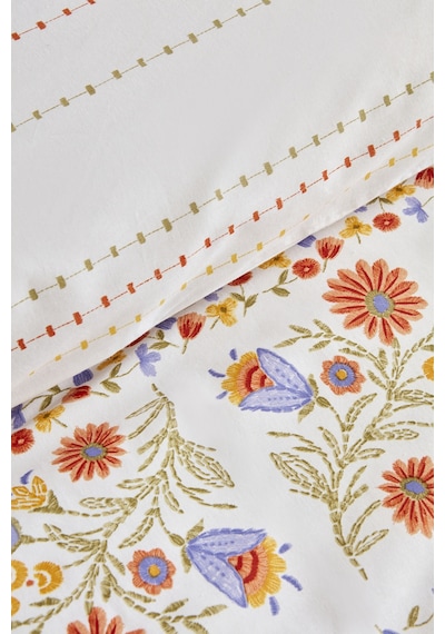 Karaca Home Clarice %100 Pamuk Çift Kişilik Nevresim Pike Takımı Multicolor 200.22.11.0340 Çok Renkli