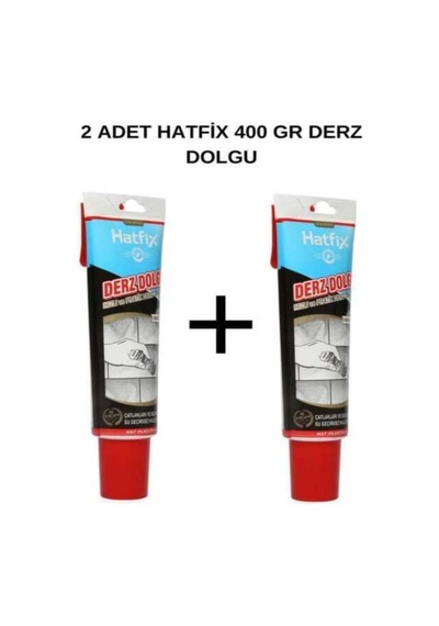 Hatfix 400ml Gaga Uçlu Beyaz Derz Dolgu 2 Adet Seramik Derzi Seramik Derz Dolguı