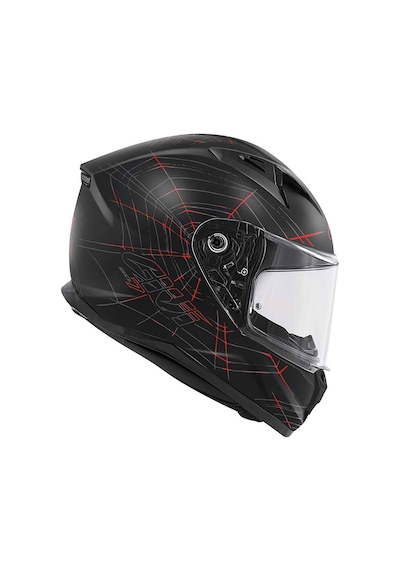 Givi 50.7 Phobia Kapalı Motosiklet Kaskı Mat Siyah - Kırmızı