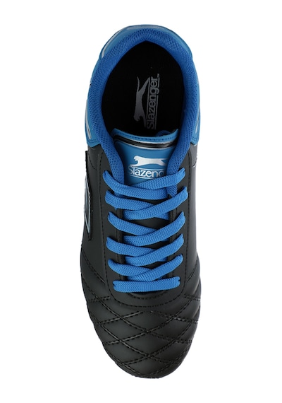 Slazenger HUGO KR Erkek Halı Saha Siyah / Mavi Futbol Ayakkabısı