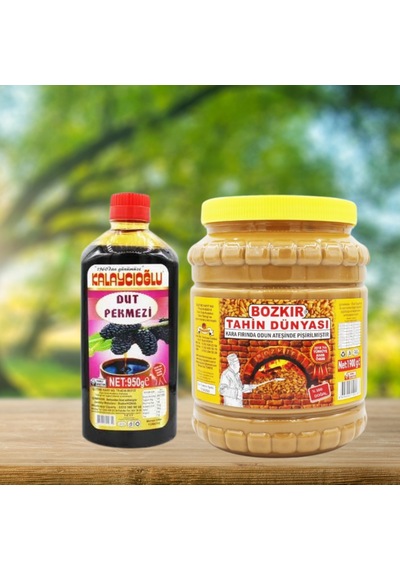 Kalaycıoğlu Bozkır Kavrulmuş Tahin Kepekli 1900 G + Dut Pekmezi 950 G
