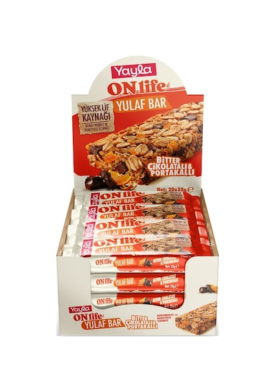 Yayla Onlife Bitter Çikolatalı Ve Portakallı Yulaf Bar 35 G X20