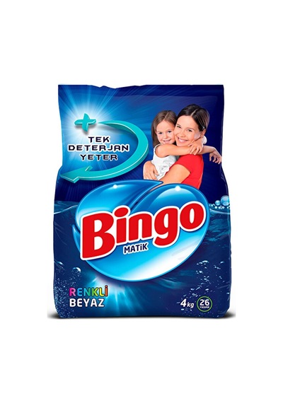 Bingo Çamaşır Deterjanı 4 Kg Renkli Beyaz