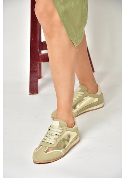 Fox Shoes U820730509 Altın Kadın Spor Ayakkabı Sneakers Altın-suni Deri Çok Renkli