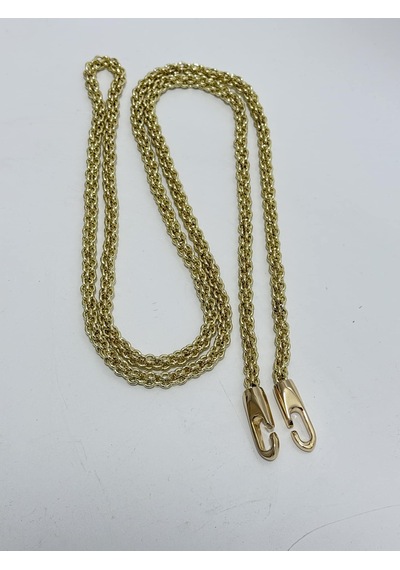 Çift Halkalı Çanta Askı Zinciri 120cm Light Gold