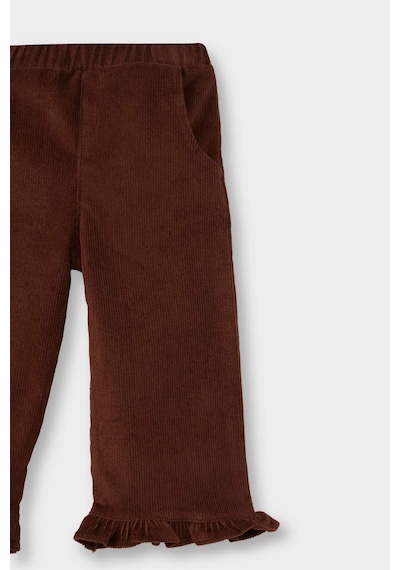 Defacto Kız Bebek Beli Lastikli Wide Leg Düz Paça Kadife Pantolon G1665a525wnbn319 Kahve-bn319
