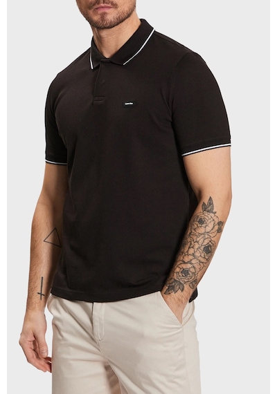 Calvin Klein Erkek Polo T Shirt K10K110596 BEH SİYAH Siyah