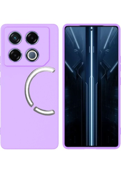 Infinix Gt 20 Pro Uyumlu Silikon Kılıf - Kamera Korumalı Esnek Pastel Renk Kapak - Lila Lila