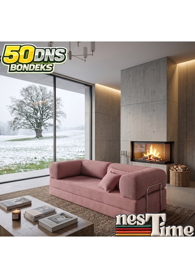 Nestime 200x100 Comfortnest Kanepe / Aktivite Koltuğu / Yatak 50 Dns Dayanıklı Orta Sert Sünger, Çıkarılabilir Kılıf, Pati Dostu Fitilli Kadife Kumaş Pembe Nestime 200x100 Comfortnest Kanepe / Aktivite Koltuğu / Yatak 50 Dns Dayanıklı Orta Sert Sünger, Çıkarılabilir Kılıf, Pati Dostu Fitilli Kadife Kumaş Pembe