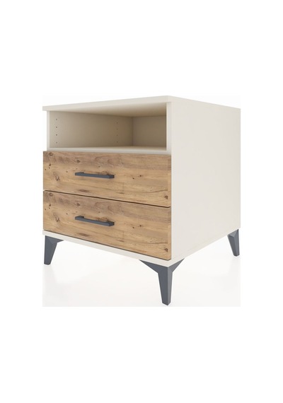 Kronos Komodin Tek Raflı 2 Çekmeceli 60x59x64 Aytaşı-çam Aytaşı