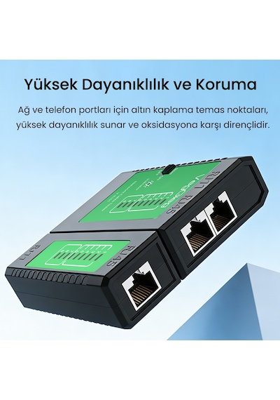 Veggieg Rj45 Rj11 Uyumlu Cat6 Cat7 Cat8 Poe Destekli Network Ethernet Kablo Test Cihazı
