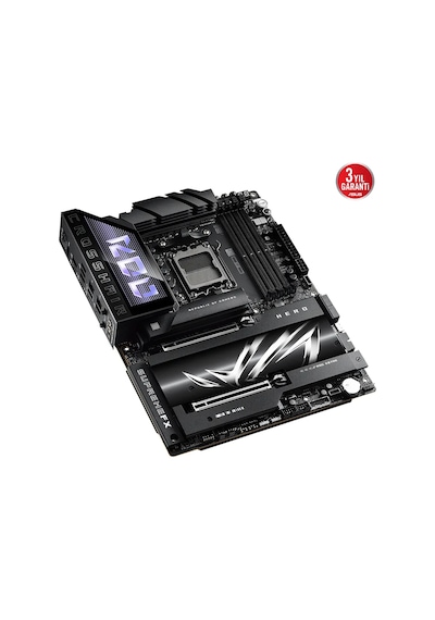 Asus Rog Crosshaır X870e Hero, 4xddr5, 5xm.2, Hdmı, Dp, Type-c, Pcıe 5.0, 2xwi-fi 7, Bluetooth V5.4, Am5 Soket Gamıng Anakart