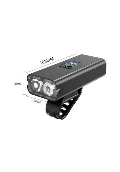 Forte GT 1200lm Bisiklet Ön Işık Usb Şarjlı Xbyc 6051 Siyah