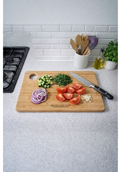 Bambu Kesme Tahtası Kasap 33x20 Naturel