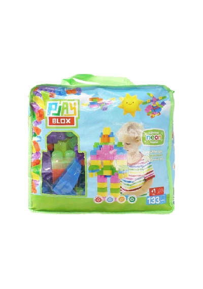 Play Blox 2991 Neon Renkler Mega Blok Seti 133 Parça Yeşil Çantalı