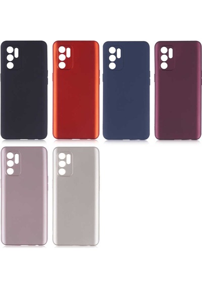 Noktaks - Oppo Uyumlu Oppo Reno 6 4g - Kılıf Mat Renkli Esnek Premier Silikon Kapak - Gold