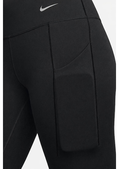 Nike Dri Fit Universa High Rise 7/8 Black Kadın Yüksek Bel Lazer Kesim Toparlayıcı 2 Cepli Dalgıç Kumaş Tayt Siyah Dq5897-010