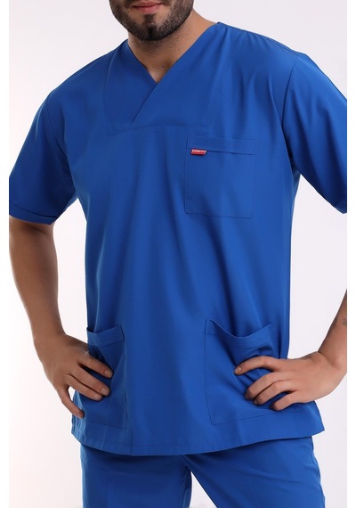 Zarf Yaka Erkek Takım - 56 Saks Mavi-6394