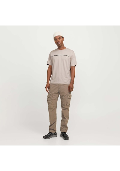 Jack & Jones JCOFUSION Erkek Bej Tişört