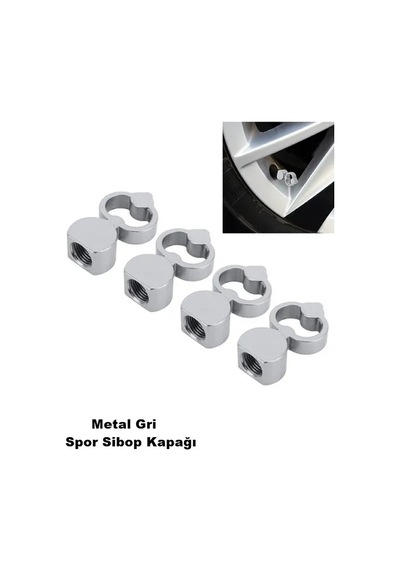 Maça Sibop Kapağı Metal Krom Rengi Profesyonel Maça Logolu Metal Sibop Kapağı 4 Parça Set Krom